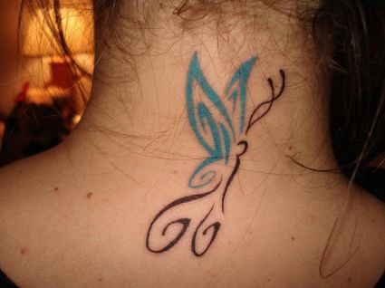 Butterfly Neck Pics Of Tattoo